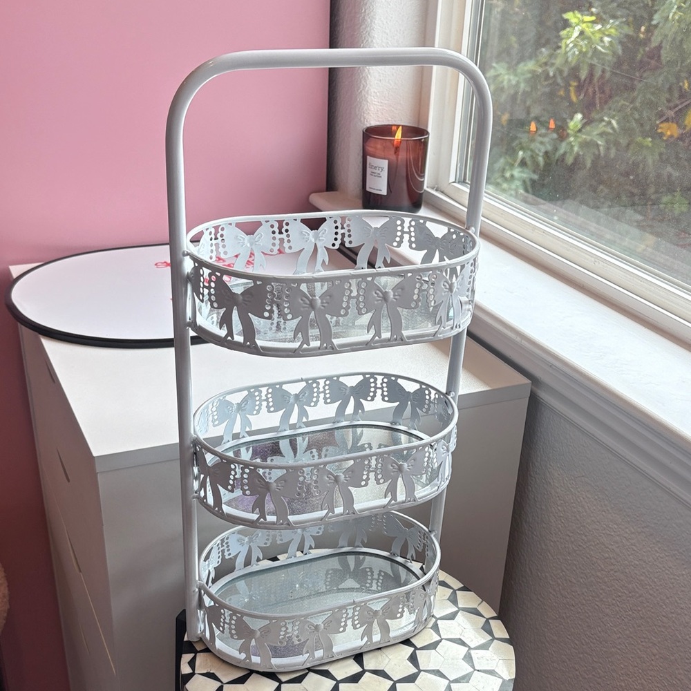 White Three-Tier Metal Organizer